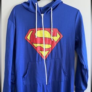 Superman Onesie Zip Up with Hood